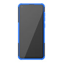 For Samsung Galaxy A21s Tire Texture Shockproof TPU+PC Protective Case with Holder(Blue)