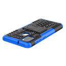 For Samsung Galaxy A21s Tire Texture Shockproof TPU+PC Protective Case with Holder(Blue)