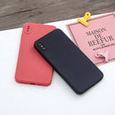 For iPhone X & XS Magic Cube Frosted Silicone Shockproof Full Coverage Protective Case(Black)