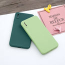 For iPhone X & XS Magic Cube Frosted Silicone Shockproof Full Coverage Protective Case(Green)