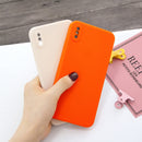 For iPhone X & XS Magic Cube Frosted Silicone Shockproof Full Coverage Protective Case(Orange)
