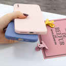 For iPhone X & XS Magic Cube Frosted Silicone Shockproof Full Coverage Protective Case(Beige)