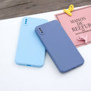 For iPhone XR Magic Cube Frosted Silicone Shockproof Full Coverage Protective Case(Blue)