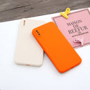 For iPhone XR Magic Cube Frosted Silicone Shockproof Full Coverage Protective Case(Orange)
