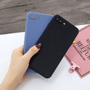 For iPhone 7 Plus & 8 Plus Magic Cube Frosted Silicone Shockproof Full Coverage Protective Case(Black)