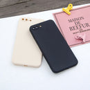 For iPhone 7 Plus & 8 Plus Magic Cube Frosted Silicone Shockproof Full Coverage Protective Case(Black)