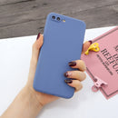 For iPhone 7 Plus & 8 Plus Magic Cube Frosted Silicone Shockproof Full Coverage Protective Case(Blue)