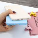 For iPhone 7 Plus & 8 Plus Magic Cube Frosted Silicone Shockproof Full Coverage Protective Case(Baby Blue)