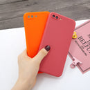 For iPhone 7 Plus & 8 Plus Magic Cube Frosted Silicone Shockproof Full Coverage Protective Case(Red)