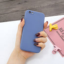 For iPhone 6 Plus & 6s Plus Magic Cube Frosted Silicone Shockproof Full Coverage Protective Case(Blue)