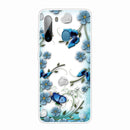 For Samsung Galaxy A21 Shockproof Painted TPU Protective Case(Chrysanthemum Butterfly)