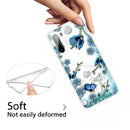 For Samsung Galaxy A21 Shockproof Painted TPU Protective Case(Chrysanthemum Butterfly)