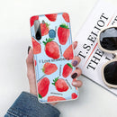 For Samsung Galaxy A21 Shockproof Painted TPU Protective Case(Love Strawberry)