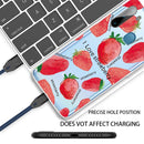 For Samsung Galaxy A21 Shockproof Painted TPU Protective Case(Love Strawberry)