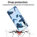 For Samsung Galaxy A21 Shockproof Painted TPU Protective Case(Blue Butterfly)