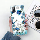 For Samsung Galaxy A21s Shockproof Painted TPU Protective Case(Chrysanthemum Butterfly)