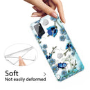 For Samsung Galaxy A21s Shockproof Painted TPU Protective Case(Chrysanthemum Butterfly)