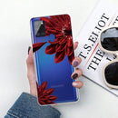 For Samsung Galaxy A21s Shockproof Painted TPU Protective Case(Safflower)