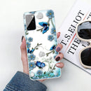 For Samsung Galaxy A31 Shockproof Painted TPU Protective Case(Chrysanthemum Butterfly)