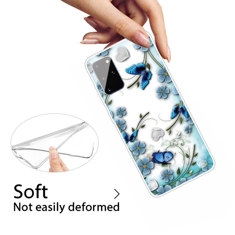 For Samsung Galaxy A31 Shockproof Painted TPU Protective Case(Chrysanthemum Butterfly)