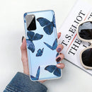 For Samsung Galaxy A31 Shockproof Painted TPU Protective Case(Blue Butterfly)