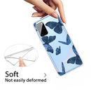 For Samsung Galaxy A31 Shockproof Painted TPU Protective Case(Blue Butterfly)