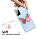 For Samsung Galaxy A31 Shockproof Painted TPU Protective Case(Red Butterfly)