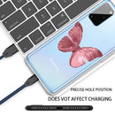 For Samsung Galaxy A31 Shockproof Painted TPU Protective Case(Red Butterfly)