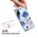 For Samsung Galaxy S20 Shockproof Painted TPU Protective Case(Blue White Roses)