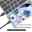 For Samsung Galaxy S20 Shockproof Painted TPU Protective Case(Blue White Roses)