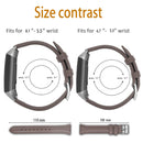 For Fitbit Charge 3 / 4 Slim Steel Head Leather Watch Band(Gray)
