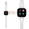 For Fitbit Versa 2 Leather Middle Opening Watch Band(White)