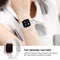 For Fitbit Versa 2 Leather Middle Opening Watch Band(White)