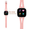 For Fitbit Versa 2 Leather Middle Opening Watch Band(Pink)