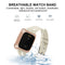For Fitbit Versa 2 Leather Middle Opening Watch Band(Creamy White)