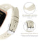 For Fitbit Versa 2 Leather Middle Opening Watch Band(Creamy White)
