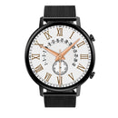 DT96 1.3 inch Round Color Screen Smart Watch, IP68 Waterproof, Support Heart Rate Blood Pressure Monitoring / Sedentary Reminder / Sleep Monitoring, Strap material:Metal(Black)