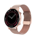 DT96 1.3 inch Round Color Screen Smart Watch, IP68 Waterproof, Support Heart Rate Blood Pressure Monitoring / Sedentary Reminder / Sleep Monitoring, Strap material:Metal(Rose Gold)