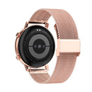DT96 1.3 inch Round Color Screen Smart Watch, IP68 Waterproof, Support Heart Rate Blood Pressure Monitoring / Sedentary Reminder / Sleep Monitoring, Strap material:Metal(Rose Gold)