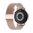 DT96 1.3 inch Round Color Screen Smart Watch, IP68 Waterproof, Support Heart Rate Blood Pressure Monitoring / Sedentary Reminder / Sleep Monitoring, Strap material:Metal(Rose Gold)