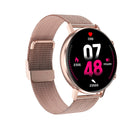 DT96 1.3 inch Round Color Screen Smart Watch, IP68 Waterproof, Support Heart Rate Blood Pressure Monitoring / Sedentary Reminder / Sleep Monitoring, Strap material:Metal(Rose Gold)