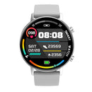 DT96 1.3 inch Round Color Screen Smart Watch, IP68 Waterproof, Support Heart Rate Blood Pressure Monitoring / Sedentary Reminder / Sleep Monitoring, Strap material:Silicone(Silver)