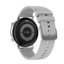 DT96 1.3 inch Round Color Screen Smart Watch, IP68 Waterproof, Support Heart Rate Blood Pressure Monitoring / Sedentary Reminder / Sleep Monitoring, Strap material:Silicone(Silver)