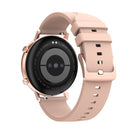 DT96 1.3 inch Round Color Screen Smart Watch, IP68 Waterproof, Support Heart Rate Blood Pressure Monitoring / Sedentary Reminder / Sleep Monitoring, Strap material:Silicone(Rose Gold)