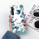 For Xiaomi Mi Note 10 Lite Shockproof Painted TPU Protective Case(Chrysanthemum Butterfly)