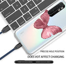 For Xiaomi Mi Note 10 Lite Shockproof Painted TPU Protective Case(Red Butterfly)