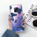 For Xiaomi Redmi 10X 5G Shockproof Painted TPU Protective Case(Blue Butterfly)