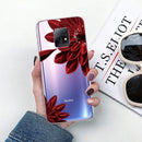 For Xiaomi Redmi 10X 5G Shockproof Painted TPU Protective Case(Red Flower)