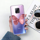 For Xiaomi Redmi 10X 5G Shockproof Painted TPU Protective Case(Red Butterfly)