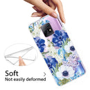 For Xiaomi Redmi 10X 5G Shockproof Painted TPU Protective Case(Blue White Rose)